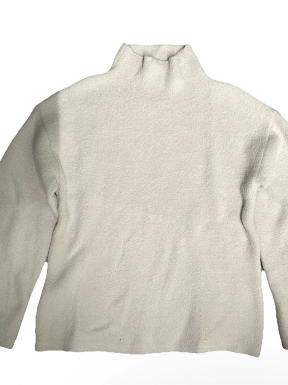 Women’s Tahari Cream Mock Turtleneck Sweater Size Small